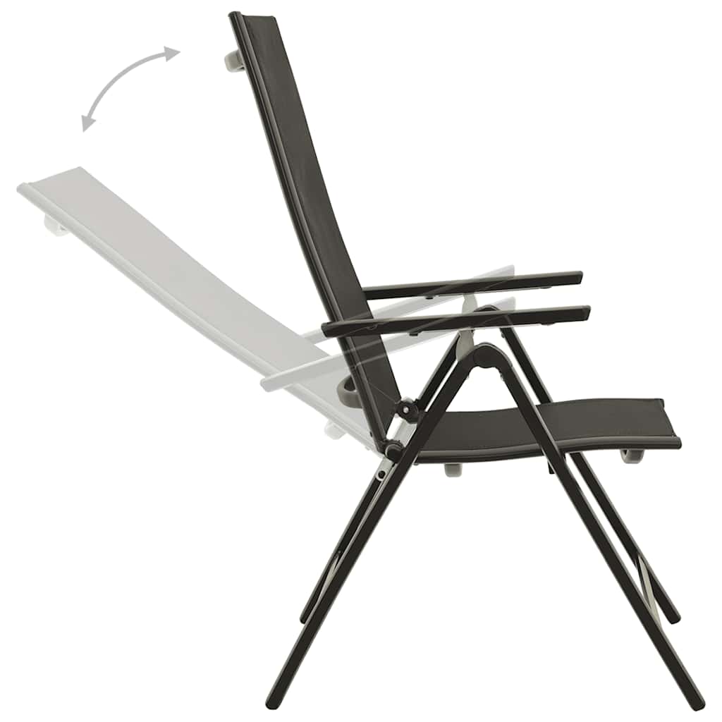vidaXL 5-tlg. Bistro-Set Schwarz und Anthrazit