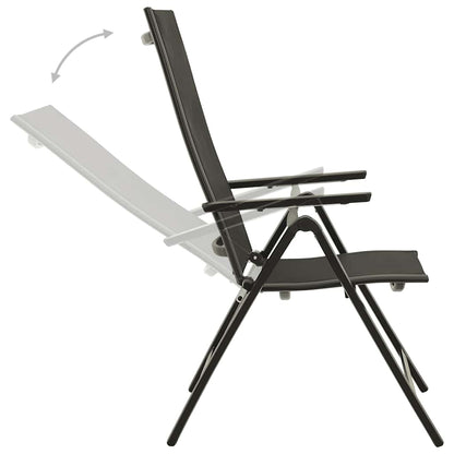vidaXL 5-tlg. Bistro-Set Schwarz und Anthrazit