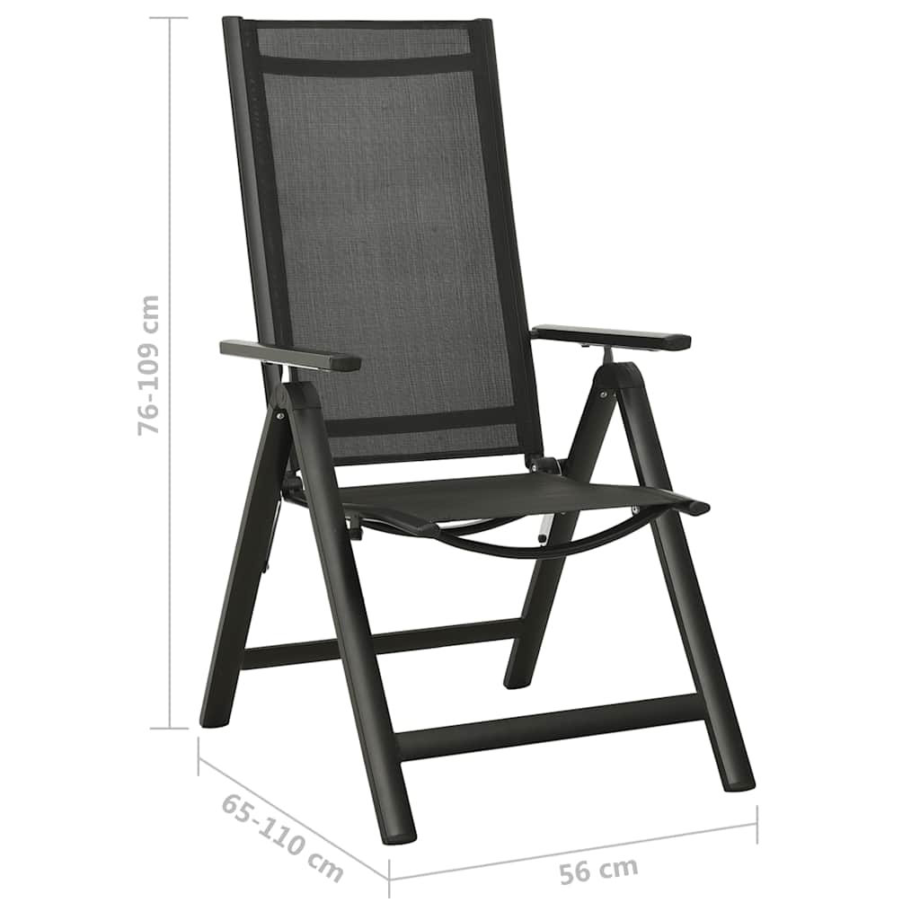 vidaXL 5-tlg. Bistro-Set Schwarz und Anthrazit