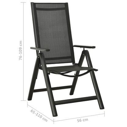 vidaXL 5-tlg. Bistro-Set Schwarz und Anthrazit