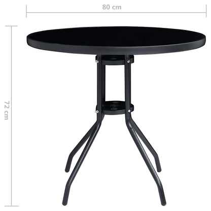 vidaXL 5-tlg. Bistro-Set Schwarz und Anthrazit