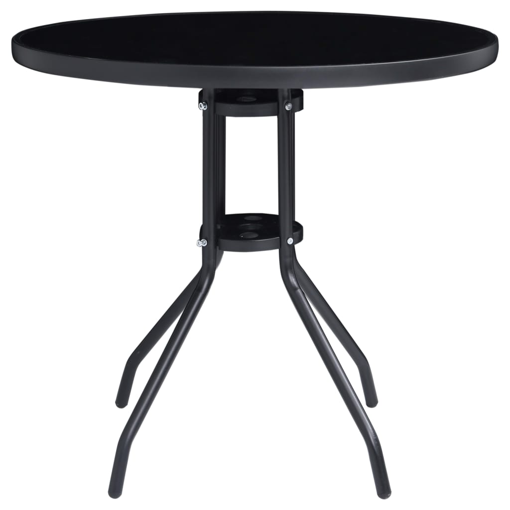 vidaXL 5-tlg. Bistro-Set Schwarz und Anthrazit