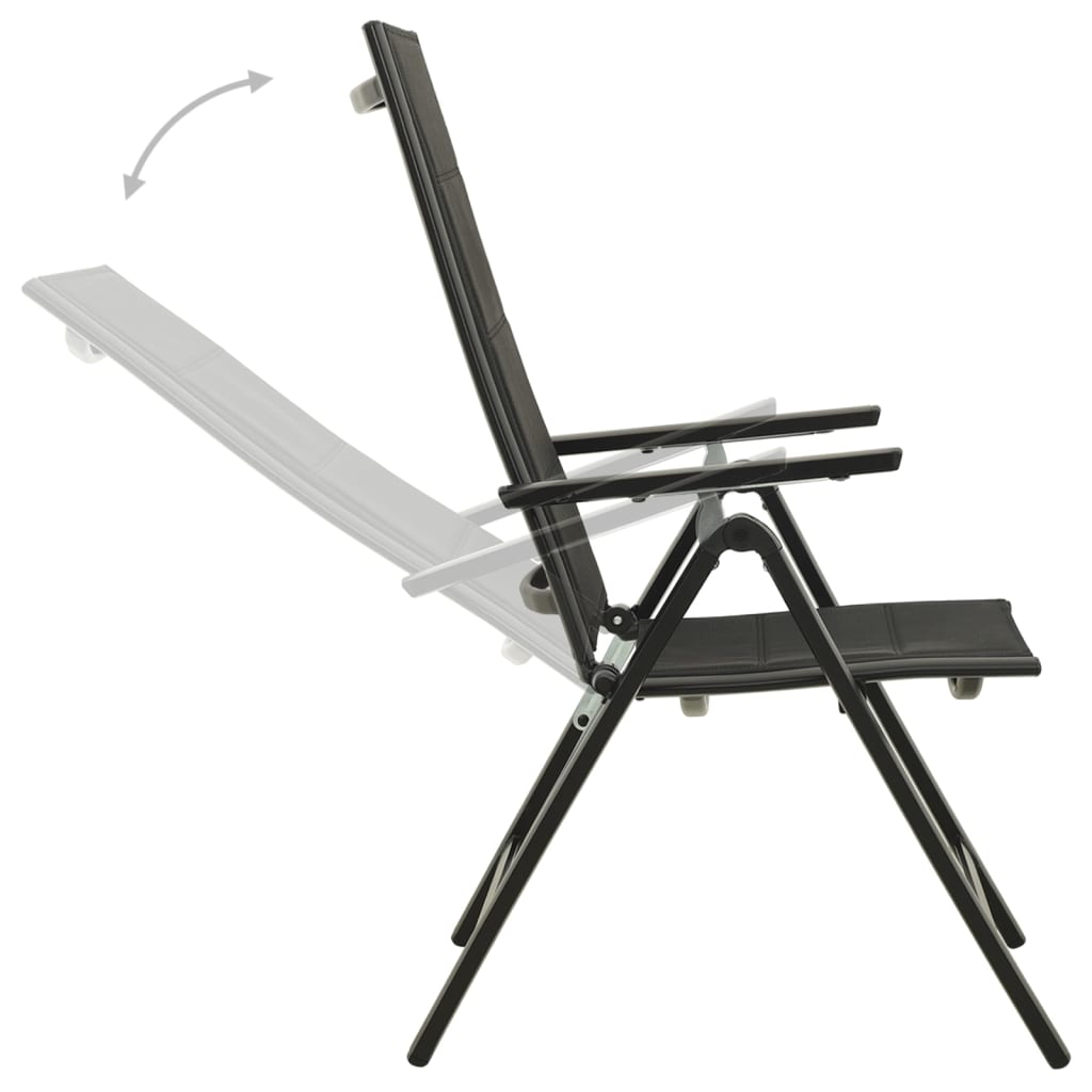 vidaXL 5-tlg. Bistro-Set Schwarz und Anthrazit