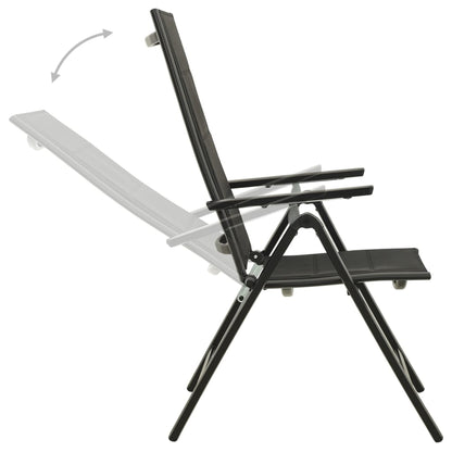 vidaXL 5-tlg. Bistro-Set Schwarz und Anthrazit