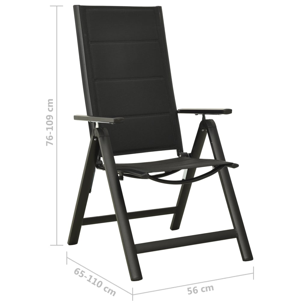 vidaXL 5-tlg. Bistro-Set Schwarz und Anthrazit