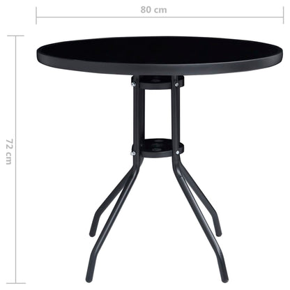 vidaXL 5-tlg. Bistro-Set Schwarz und Anthrazit