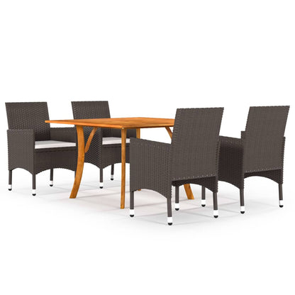 vidaXL Ensemble de salle à manger de jardin 5 pcs marron