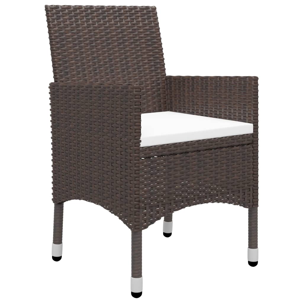 vidaXL Ensemble de salle à manger de jardin 5 pcs marron