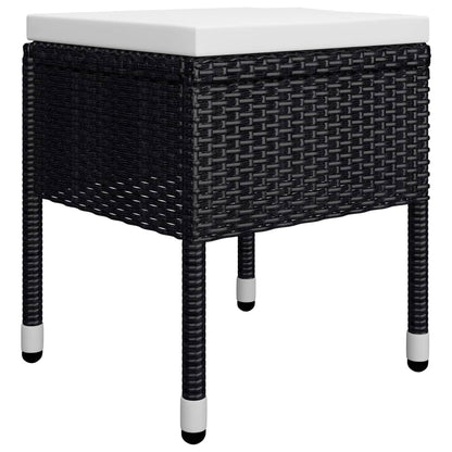 vidaXL Ensemble repas de jardin 5 pcs noir