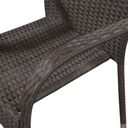 vidaXL Ensemble de salle à manger de jardin 5 pcs marron