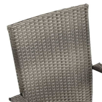 vidaXL Salle à manger de jardin 5 pcs Gris
