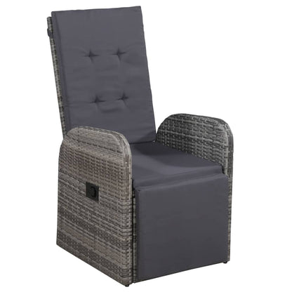 vidaXL Salle à manger de jardin 5 pcs Gris