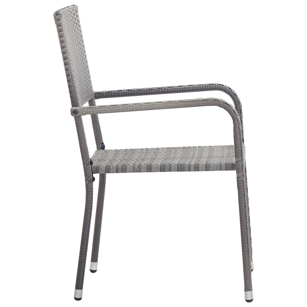 vidaXL Salon de jardin à dîner 5 pcs anthracite