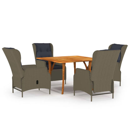 vidaXL Ensemble de salle à manger de jardin 5 pcs marron
