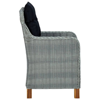 vidaXL Ensemble repas de jardin 5 pcs Gris clair