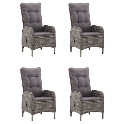 vidaXL Salle à manger de jardin 5 pcs Gris