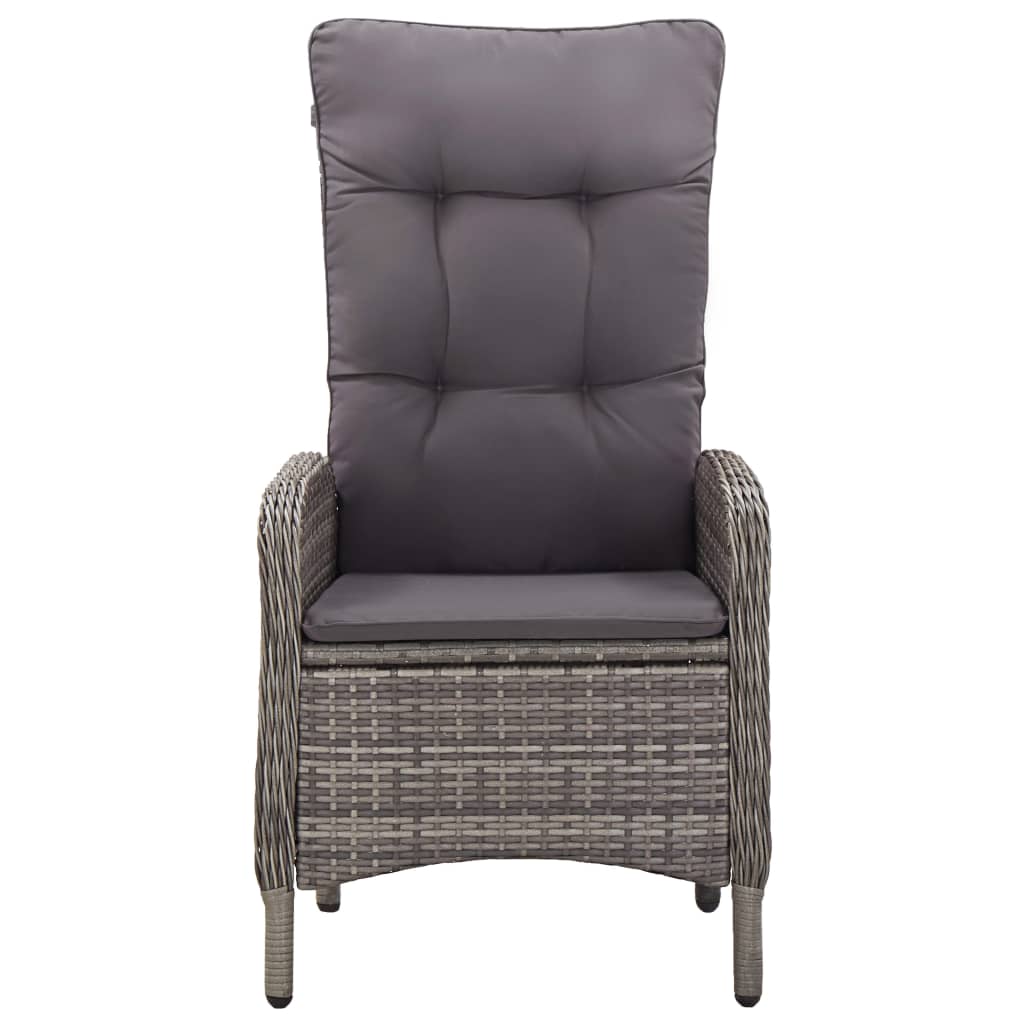 vidaXL Salle à manger de jardin 5 pcs Gris