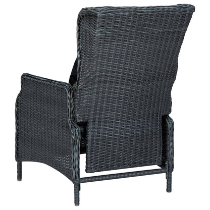 vidaXL Ensemble repas de jardin 5 pcs Gris foncé