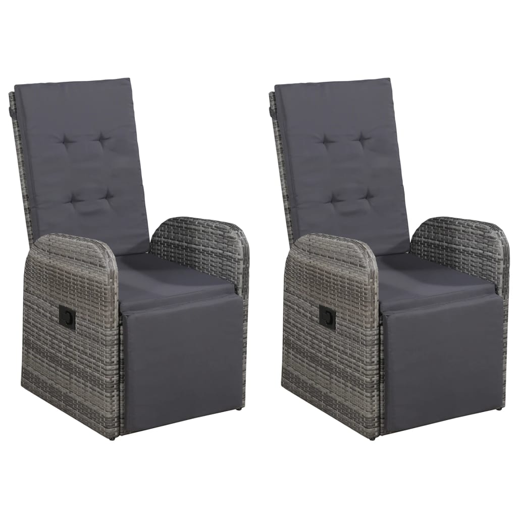 vidaXL Salle à manger de jardin 5 pcs Gris