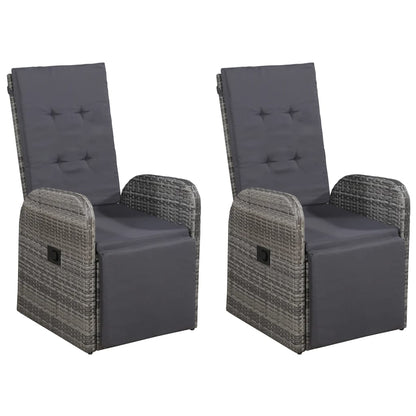 vidaXL Salle à manger de jardin 5 pcs Gris