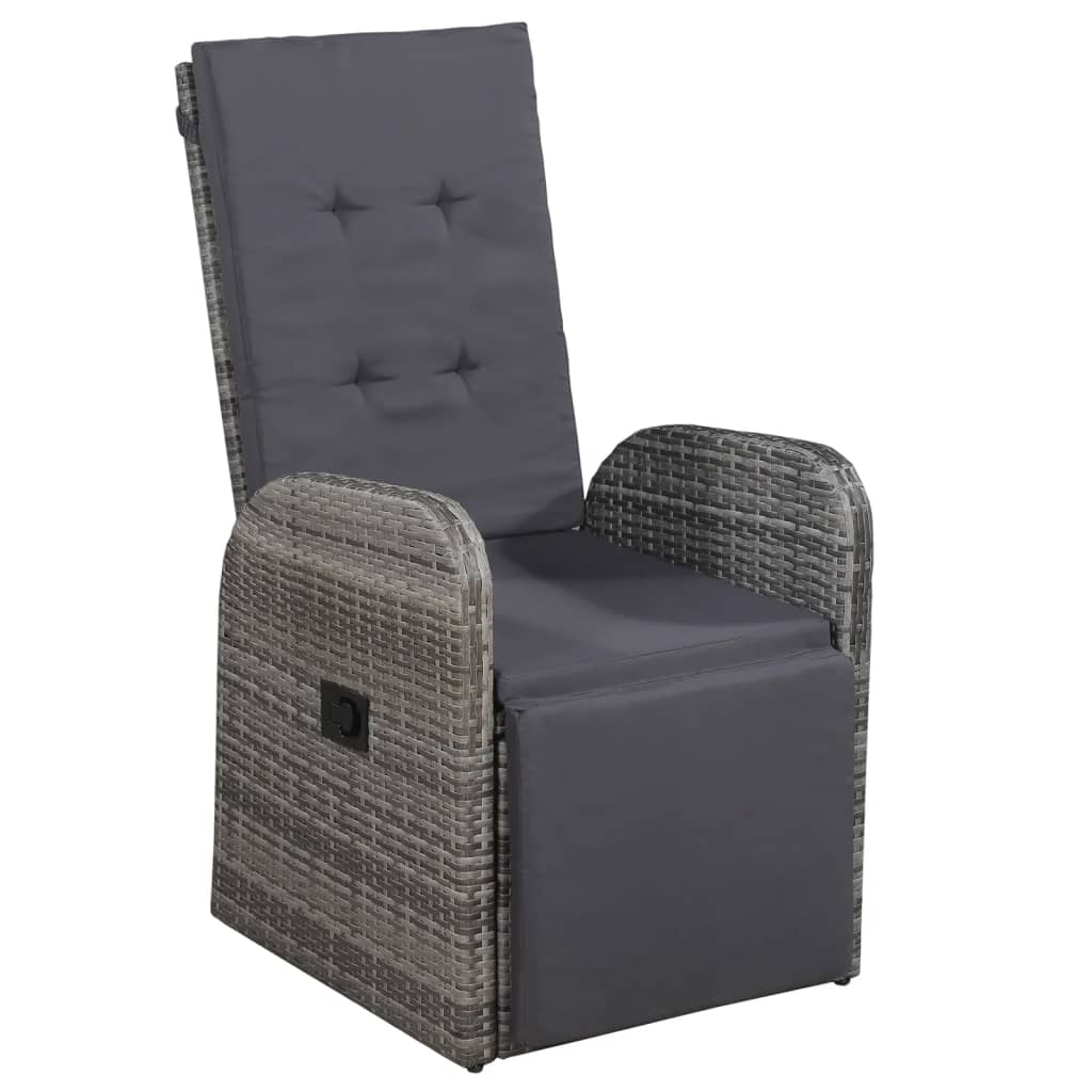 vidaXL Salle à manger de jardin 5 pcs Gris