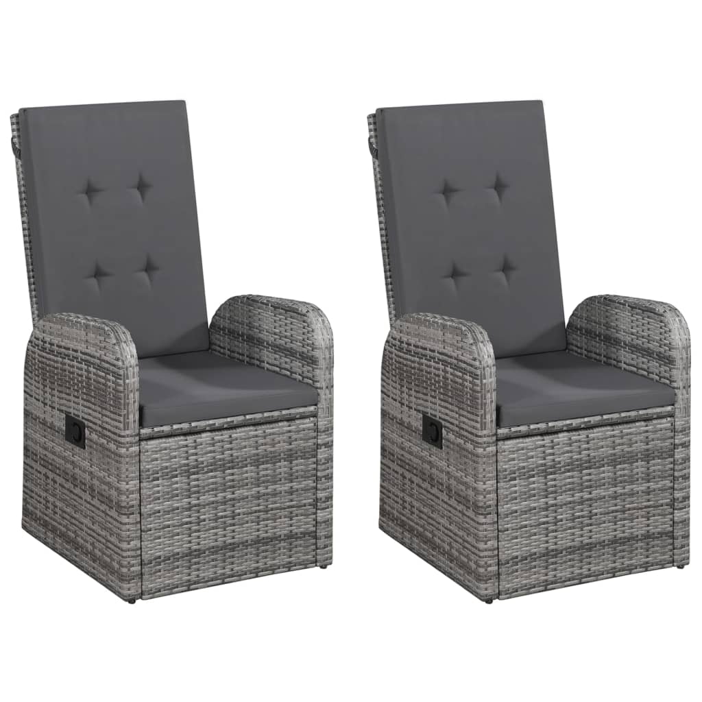 vidaXL Salle à manger de jardin 5 pcs Gris
