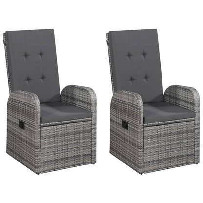 vidaXL Salle à manger de jardin 5 pcs Gris