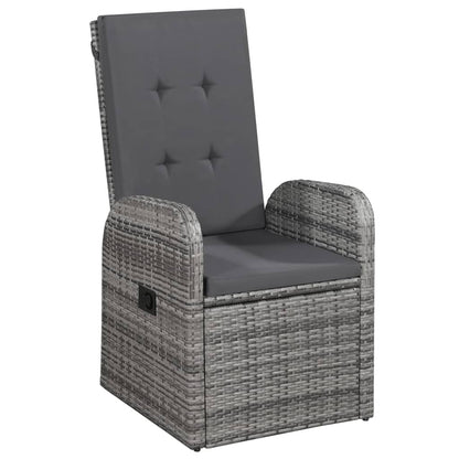 vidaXL Salle à manger de jardin 5 pcs Gris