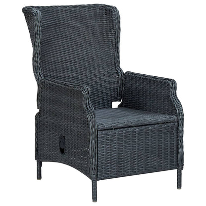 vidaXL Ensemble repas de jardin 5 pcs Gris foncé