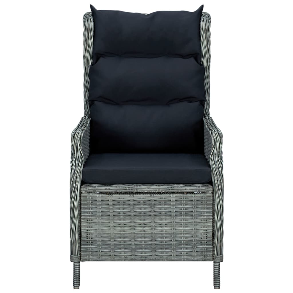 vidaXL Ensemble repas de jardin 5 pcs Gris clair