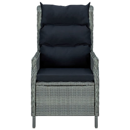 vidaXL Ensemble repas de jardin 5 pcs Gris clair