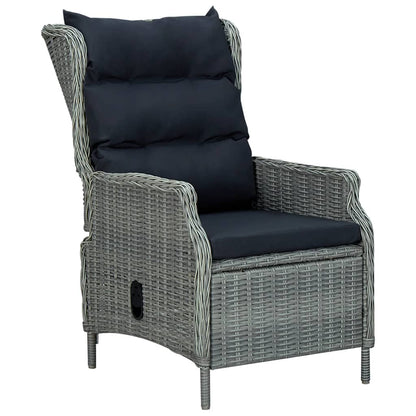 vidaXL Ensemble repas de jardin 5 pcs Gris clair