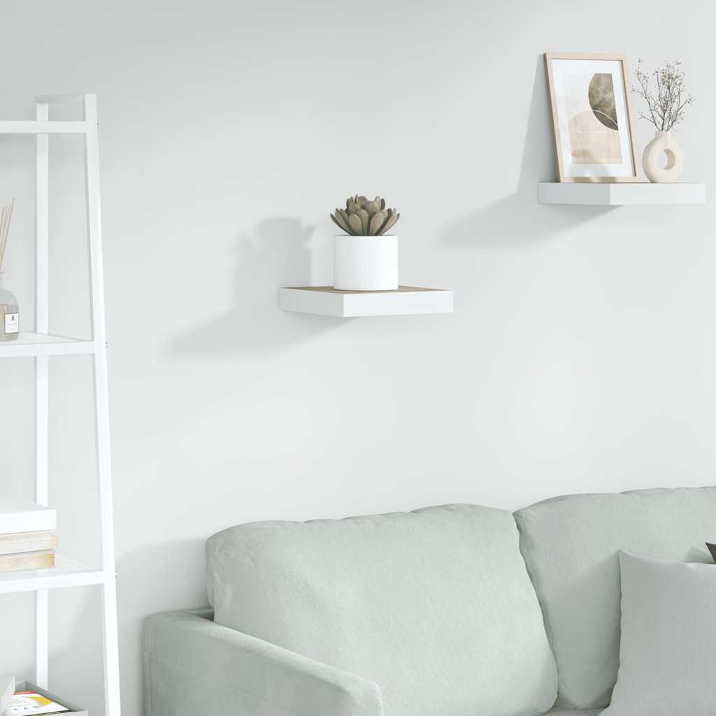 vidaXL Étagère murale aspect chêne et blanc 23x23,5x3,8 cm MDF