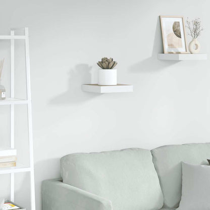 vidaXL Étagère murale aspect chêne et blanc 23x23,5x3,8 cm MDF