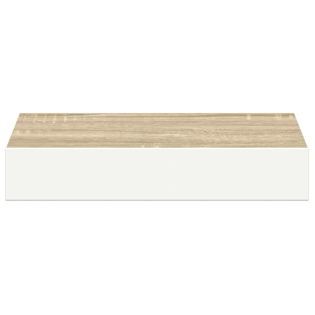 vidaXL Étagères flottantes 4 pcs aspect chêne et blanc 23x23,5x3,8 cm MDF