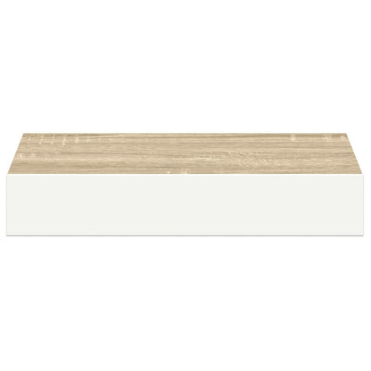 vidaXL Étagères flottantes 4 pcs aspect chêne et blanc 23x23,5x3,8 cm MDF