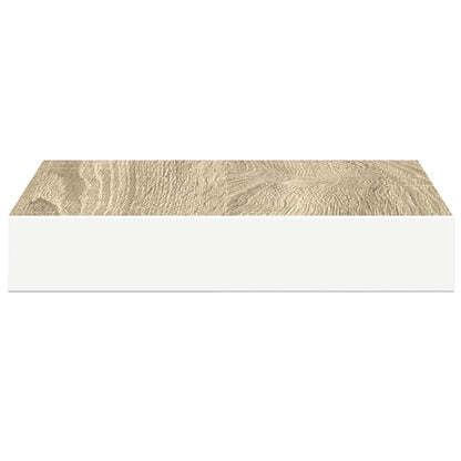 vidaXL Étagères flottantes 4 pcs aspect chêne et blanc 23x23,5x3,8 cm MDF