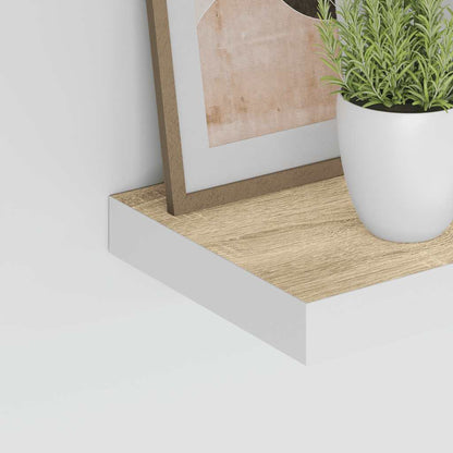 vidaXL Étagère flottante aspect chêne et blanc 40x23x3,8 cm MDF