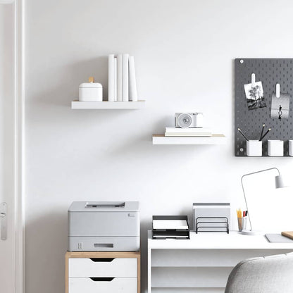vidaXL Étagères flottantes 2 pcs Aspect Chêne et Blanc 40x23x3,8 cm MDF