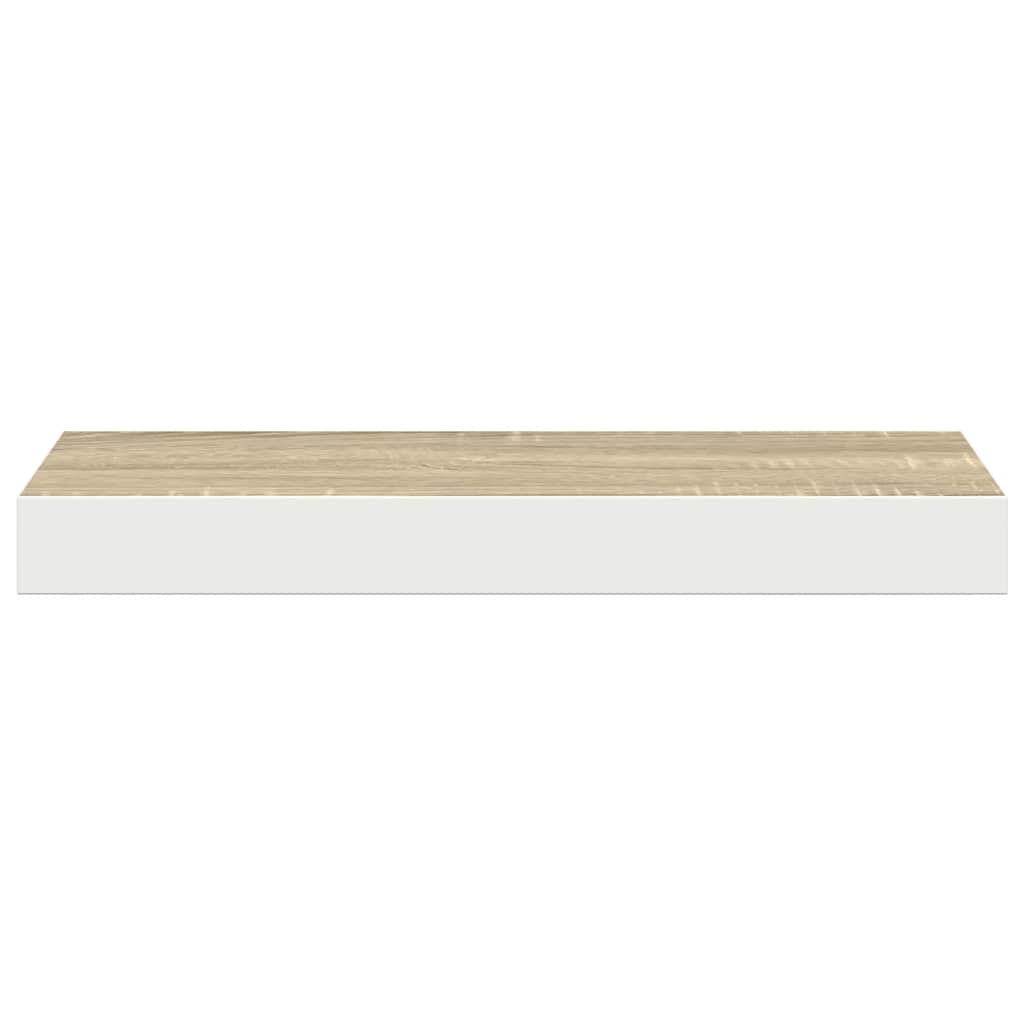 vidaXL Étagères flottantes 2 pcs Aspect Chêne et Blanc 40x23x3,8 cm MDF