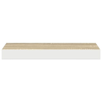 vidaXL Étagères flottantes 2 pcs Aspect Chêne et Blanc 40x23x3,8 cm MDF