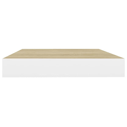 vidaXL Étagères murales flottantes 4 pcs aspect chêne et blanc 40x23x3,8 cm MDF