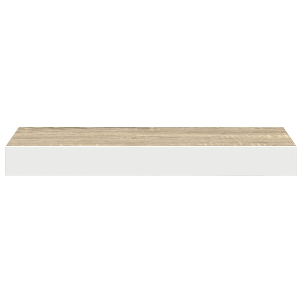 vidaXL Étagère murale aspect chêne et blanc 50x23x3,8 cm MDF
