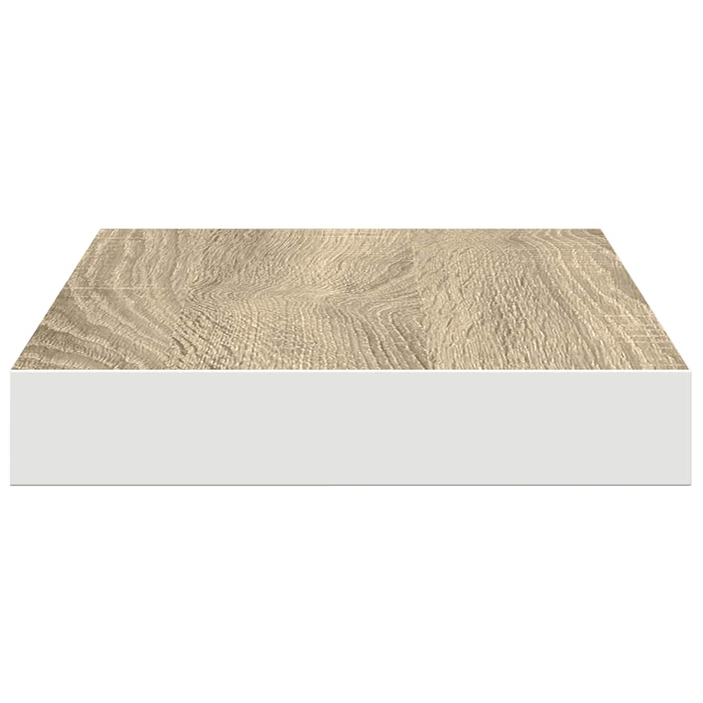 vidaXL Étagère murale aspect chêne et blanc 50x23x3,8 cm MDF
