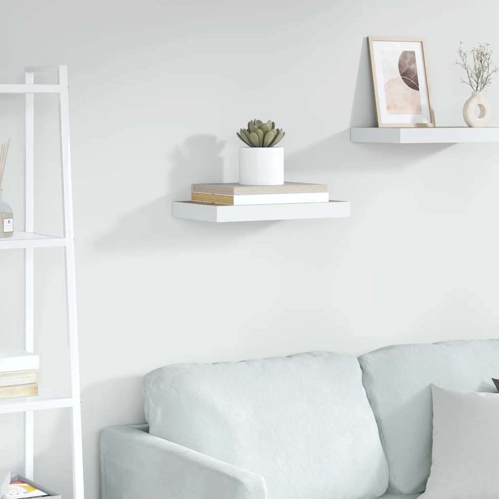vidaXL Étagère murale aspect chêne et blanc 50x23x3,8 cm MDF