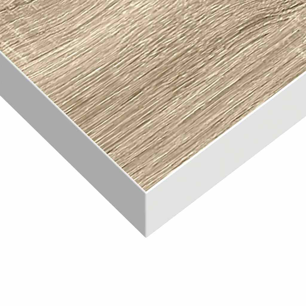 vidaXL Étagères flottantes 4 pcs aspect chêne et blanc 50x23x3,8 cm MDF