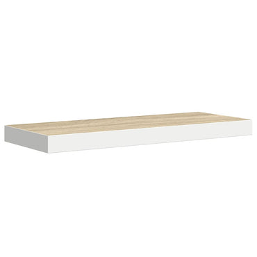 vidaXL Schweberegal Eichen-Optik und Weiß 60x23,5x3,8 cm MDF