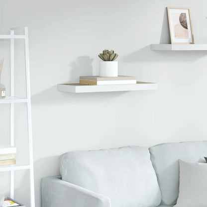vidaXL Schweberegal Eichen-Optik und Weiß 60x23,5x3,8 cm MDF