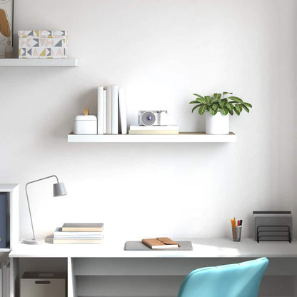 vidaXL Étagère flottante aspect chêne et blanc 90x23,5x3,8 cm MDF