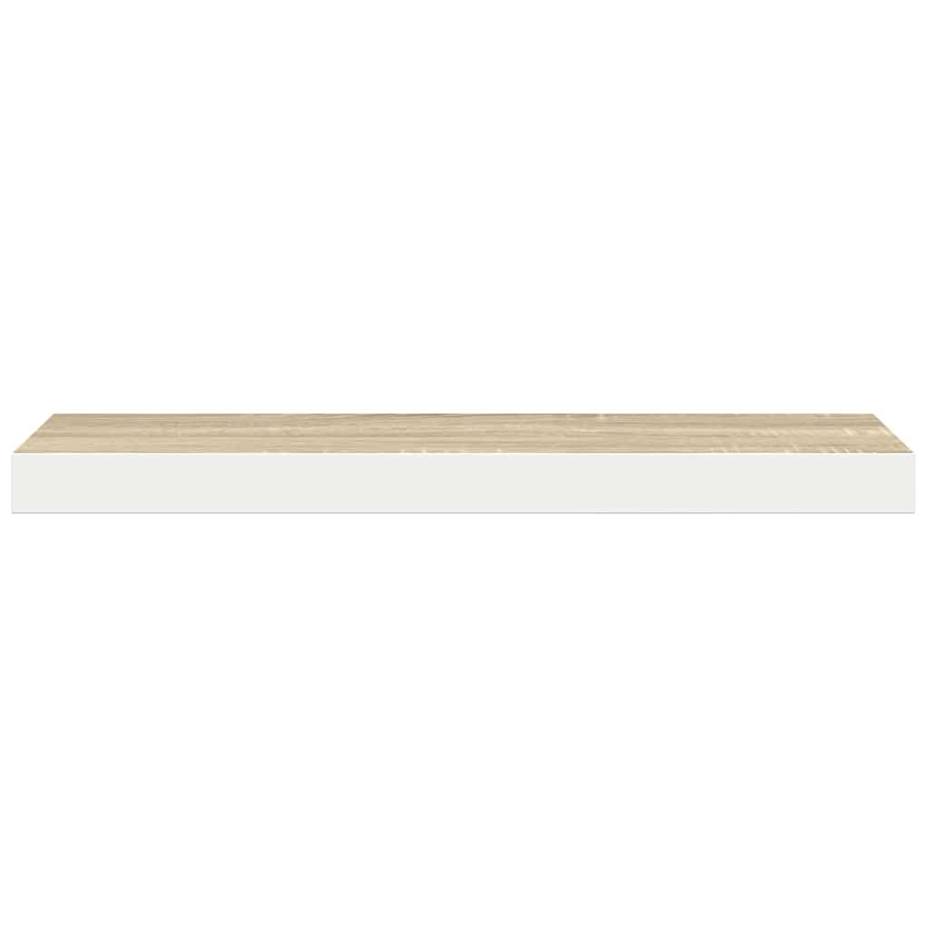 vidaXL Étagère flottante aspect chêne et blanc 120x23,5x3,8 cm MDF